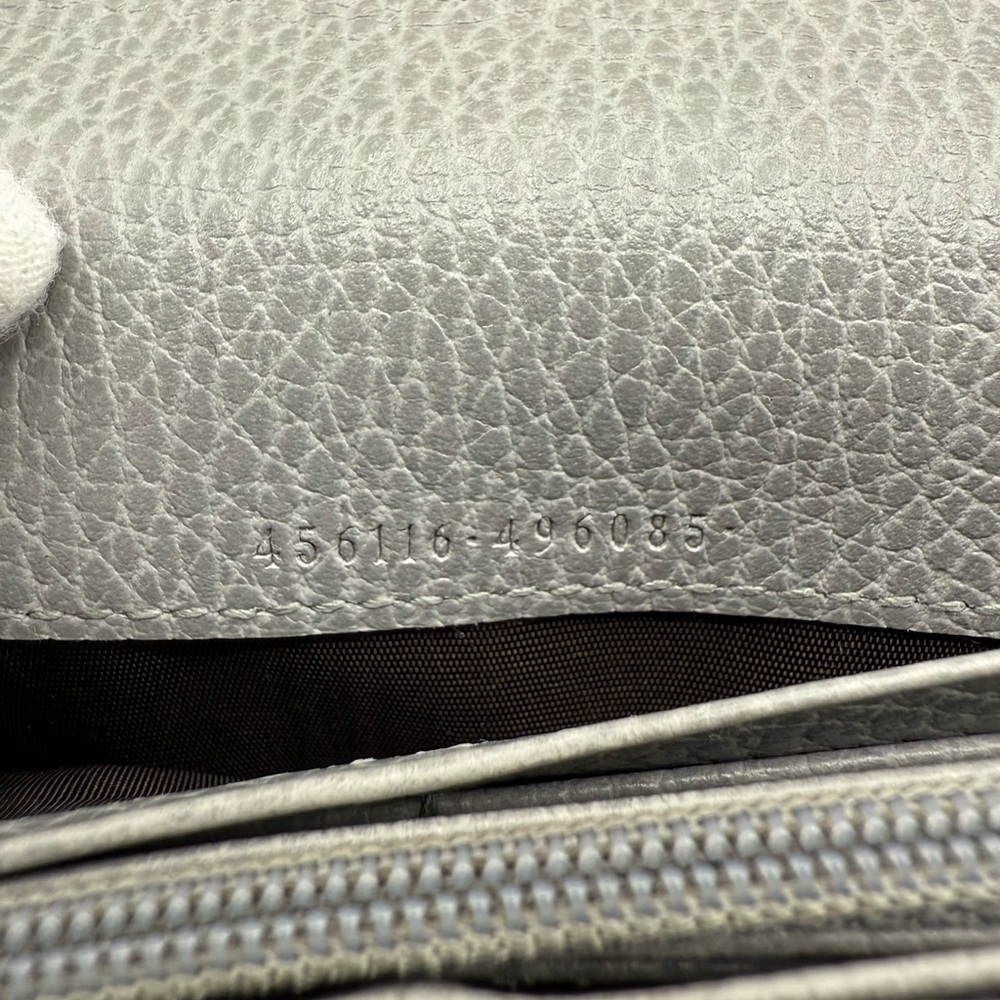 Authentic Gucci Grey Pebbled Leather Marmont - Picture 11 of 11